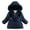 Dark Blue, variant on Clearance Toddler Girl Clothes Fall Lightweight Jacket Toddler Girl Hooded Puffer Jacket Kids Pink Ladies Jacket Kids Toddler Baby Coat