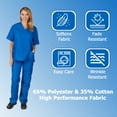 thumbnail image 5 of Women's Scrub Sets, Scrub Top and Pants (Royal Blue, Small), 5 of 7