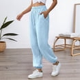 thumbnail image 2 of Angala Casual Joggers With Drawstring Waist Pocket Wide Leg And Cuffed Ankle Soft Pants For Comfort Everyday Wear Soft Beautiful Women's Casual Pants, 2 of 5