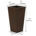 thumbnail image 6 of LuxenHome Rustic Brown MgO 18.5in. H Tall Tapered Planter, 6 of 10