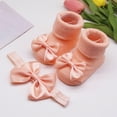 thumbnail image 2 of UngA Baby Winter Boots Baby Booties Cozy Fleece Slippers Soft Baby Shoes With Gripper Soles, Winter Warm Infant Newborn Crib Sock Shoes Orange, 2 of 2