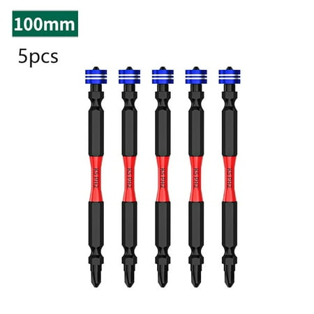 

5Pc K5 Anti Slip Magnetic Screwdriver Double Head Hex Shank Cross Screwdriver Bit 100Mm