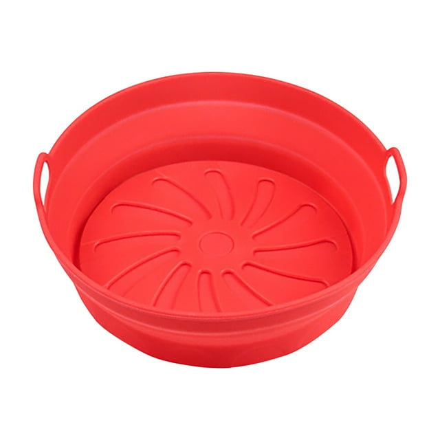 Doublure en Silicone Ronde de 8,2 Po pour Friteuse à Air Chaud – Tapis de Cuisson Antiadhésif pour Friteuses de 5 Qt+, Résistant à la Chaleur jusqu'à 450 °F – Alternative Réutilisable au Papier Parchemin (Va au Lave-Vaisselle)