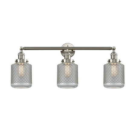 

Innovations 205-SN-S-G262 Stanton 3 Light Bath Vanity Light part of the Franklin Restoration Collection Brushed Satin Nickel