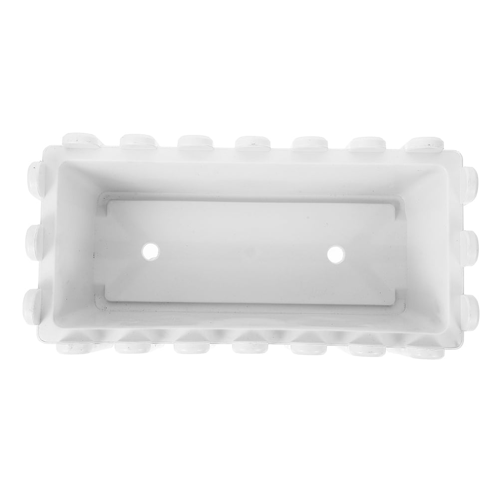 NUOLUX White Fence Shaped Plastic Planter Box for Outdoor Plants and Vegetable Garden