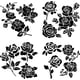 thumbnail image 1 of 4 paquetes de calcomanías de rosas para autos, negras, para ventanas de autos, calcomanías autoadhesivas impermeables para laptop, parachoques y ventana., 1 of 9
