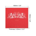 thumbnail image 2 of Uxcell Table Name Place Cards,50pack Favor Decor Hollow Lace Design Seat Blank Card, Red, 2 of 5