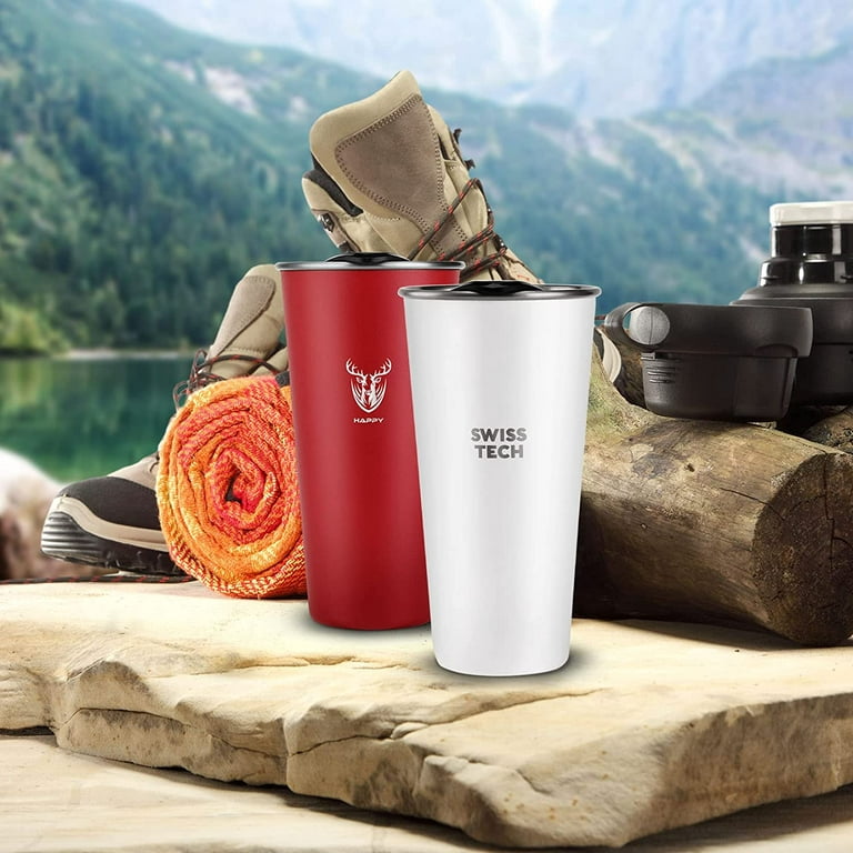 Stainless Steel Tumblers Bulk Tumbler Cup with Lid and Straw Vacuum Insulated Double Wall Travel Coffee Mug, Size: One size, Red