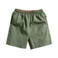 thumbnail image 2 of Mens Plus Size Shorts Elastic Waist Loose Sweatpants Solid Color Cotton Comfy Summer Casual Beach Gym Workout Shorts with Pockets, 2 of 5