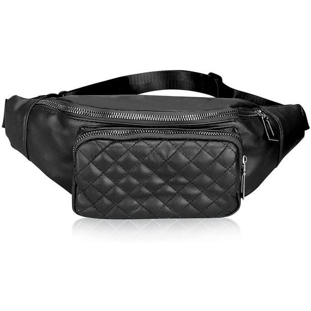Designer leather top fanny pack