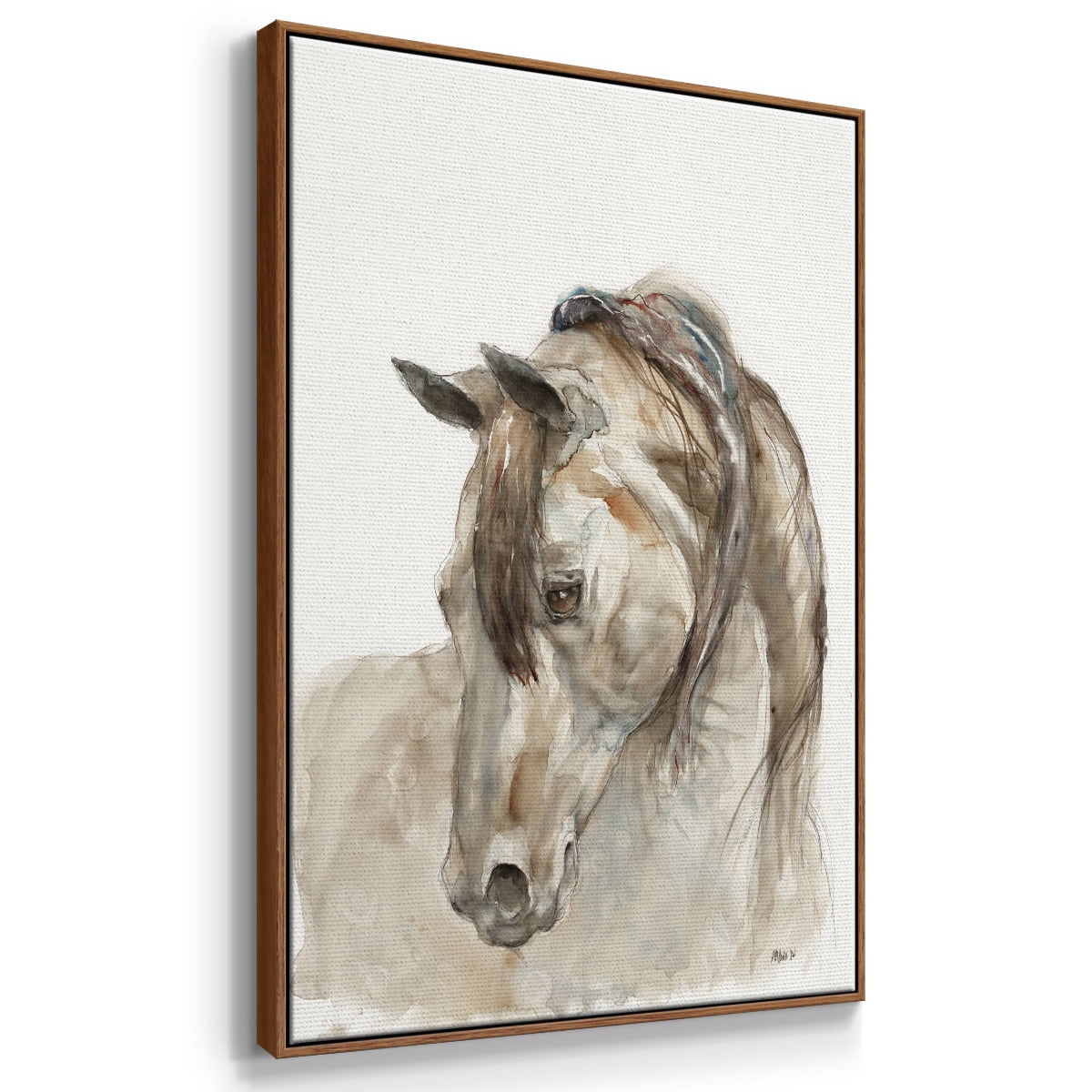 Dream with Me Framed Premium Gallery Wrapped Canvas - Ready to Hang - 25 x 37 - Walnut Floating Frame