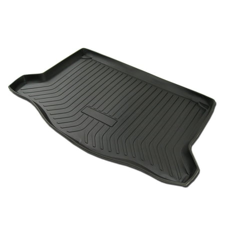 Custom Floor Mats Cargo TuningPros CLTM-824 Custom Fit Black Trunk Floor Mat For 2015-2017 Honda Fit - 1 pcs Set Cargo Liner Honda Fit 15 16 17 ()