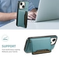 thumbnail image 2 of Detachable Wallet Card Case For iPhone 15 Wallet Case Credit Card Holder, Premium Leather Kickstand Flip Hidden Magnetic Clasp Durable Shockproof Protective For iPhone 15, Blue, 2 of 11