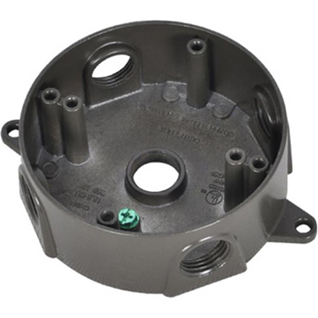 Hubbell Electrical BRD4BR Round Outlet Box Bronze