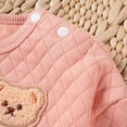thumbnail image 6 of Ugoldhm Baby's Cute Outfit Set Quilted Embroidered Fleece Lined Top and Pant Thermal 2 Piece Set, 6 of 8