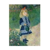 Trademark Fine Art Pierre-Auguste Renoir A Girl With a Watering Can Canvas Wall Art - 24x32