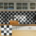 thumbnail image 3 of 10 Sheets Peel and Stick Backsplash - 9" x 9" 3D Adhesive Peel and Stick Tile Backsplash for Kitchen Bathroom,Checkerboard Checkered Stickers, 3 of 12