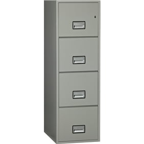Phoenix Vertical 25 Inch 4 Drawer Letter Fireproof File Cabinet