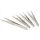 thumbnail image 5 of Pinzas curvas, 4 pinzas de acero inoxidable, pinzas antiestáticas, pinzas rectas, muy recomendadas, 5 of 10