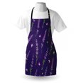 thumbnail image 4 of Dark Purple Apron, Lavender and Butterflies Patterns Springtime Floral and Blossoming, Unisex Kitchen Bib with Adjustable Neck for Cooking Gardening, Adult Size, Pale Pink Lime Green, by Ambesonne, 4 of 4