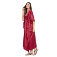 thumbnail image 3 of Oussum Womens Kaftans Satin Long Maxi Dress for Women Adjustable Size Caftans Plus Size Nightwear Evening Gown Beachwear Casual Dresses Online, 3 of 6