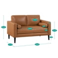 thumbnail image 5 of Marisa Genuine Leather Sofa Set of 2-Color:Tan,Fabric:Air Leather,Style:Chair & Loveseat, 5 of 10