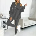 thumbnail image 3 of Idoravan Sweatpants Sets for Women 2 Piece Women Sweat Suit Hoodie And Leggings Casual And Comfortable Sweatshirt 3 Piece Suit, 3 of 5