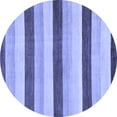thumbnail image 1 of Ahgly Company Indoor Round Solid Blue Modern Area Rugs, 3' Round, 1 of 4