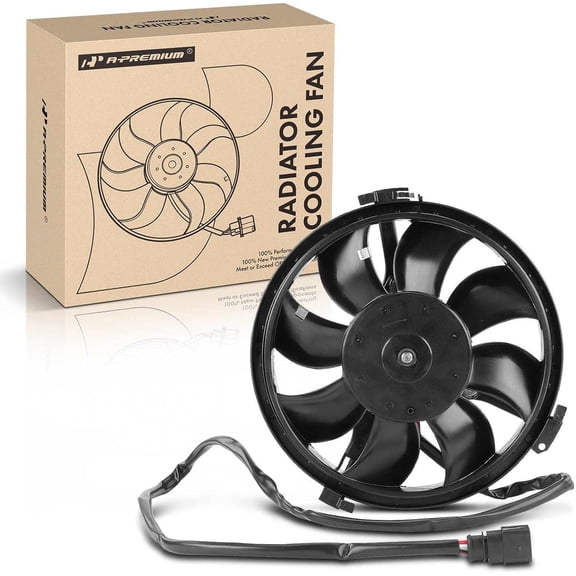 A-Premium Engine Radiator Cooling Fan Assembly Compatible with Audi A4 1996-2001, A4 Quattro 1996-2001, A8 1997-1998, A8 Quattro 1997-2001 & Volkswagen Passat 1998-2001, Replace# 8D0959455P