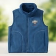 thumbnail image 2 of Royal Blue Boy Girl Kids Girl Boy Print Collared Neck Fleece Lined Sherpa Vest Jackets Outfit for Kid Camisole Tank Thermal Thick Fuzzy Cardigan Winter Fall Zip Up 2025 4 Years, 2 of 3