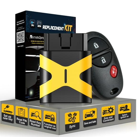 Self Programmable Car Key Keyless Entry Remote Control Replacement for Toyota Highlander Sienna Sequoia Tundra 315MHZ with FCC: GQ43VT20T