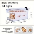 SHZHYIQIMR Convenient 24Count Plastic Egg Container with Lid Auto