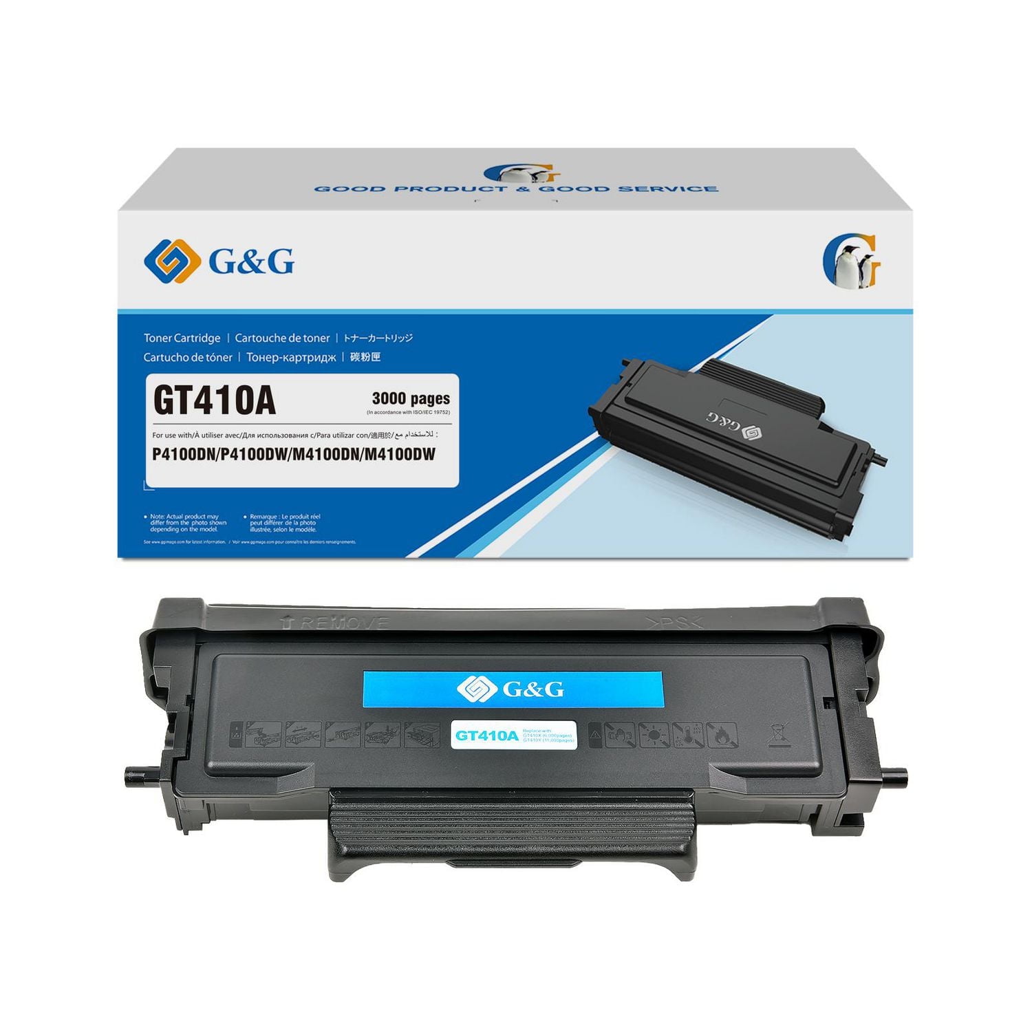 G&G GT410A Black Toner Cartridge, Standard Yield