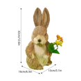 thumbnail image 3 of Easter ornament display,Easter Bunny Statue Standing Straw Rabbit Simulation Bunny Garden Decor Hand Woven Straw Animal Figurine Festival Home Ornament, 3 of 5