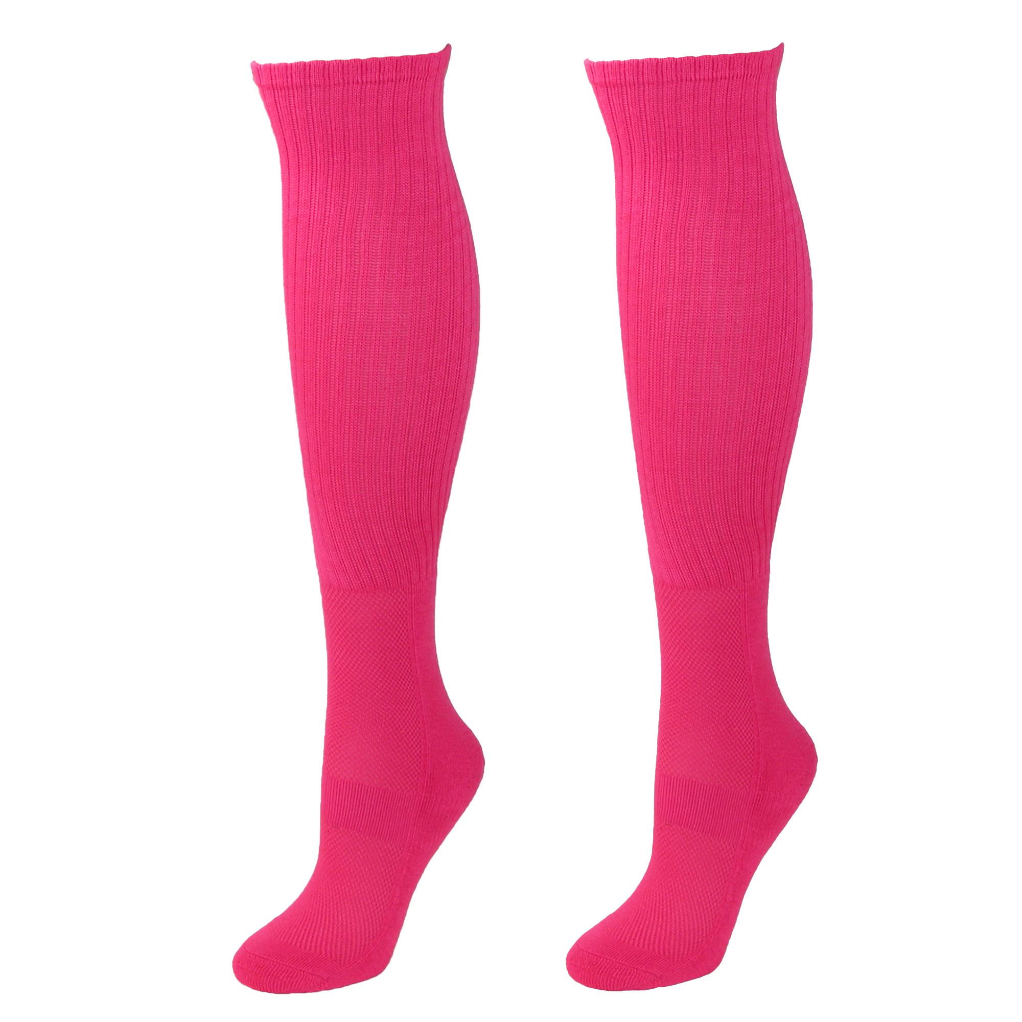 CTM Pink Tube Socks (2 Pair Pack) Extended Size Available | Walmart Canada