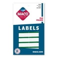 MACO Green File Folder Labels, 9/16" x 37/16", 248 per Box