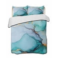 thumbnail image 2 of Turquoise Marble Twin Size Down Alternative Comforter, Lightweight Comforter Quilt Bedding Set with Pillow Shams Abstract Green Modern Luxury Cracks All Seasons Bed Comforter Duvet Insert 68"x86", 2 of 7