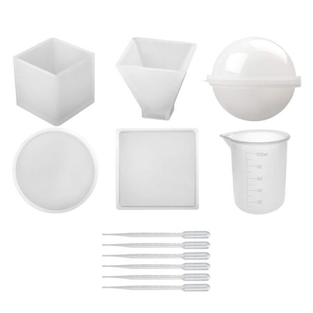 

Measuring Cups Clearance Tools Silicone Resin Molds 5Pcs Resin Casting Molds Including Sphere