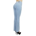thumbnail image 5 of Fashion2Love Shaping Pull On Butt Lift Push Up Yoga Pants Stretch Indigo Denim Flare Jeans, 5 of 8