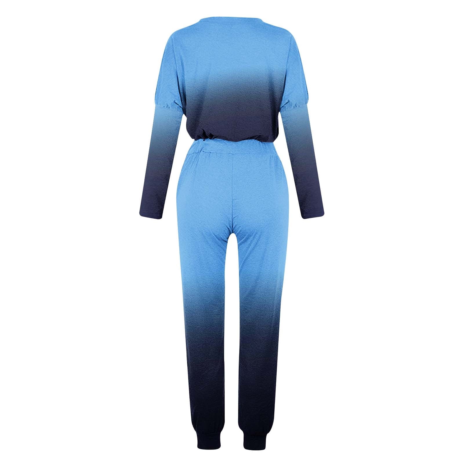 Zkozptok Two Piece Outfits Sweatsuit for Womens Long Sleeve Crewneck Pullover Tops Long Pants Jogger Tracksuit Sets