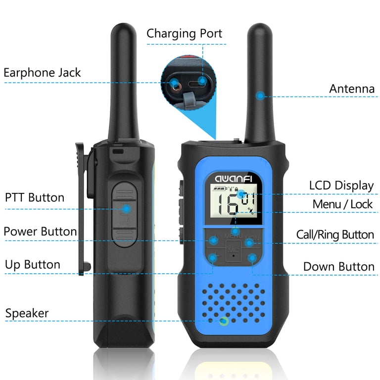 AWANFI Rechargeable Walkie Talkies 2 Pack photo 5