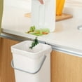 thumbnail image 5 of DINHEAROM Wall-mounted Hanging Trash Can Plastic White 1Set 9.6x7.5in, 5 of 8