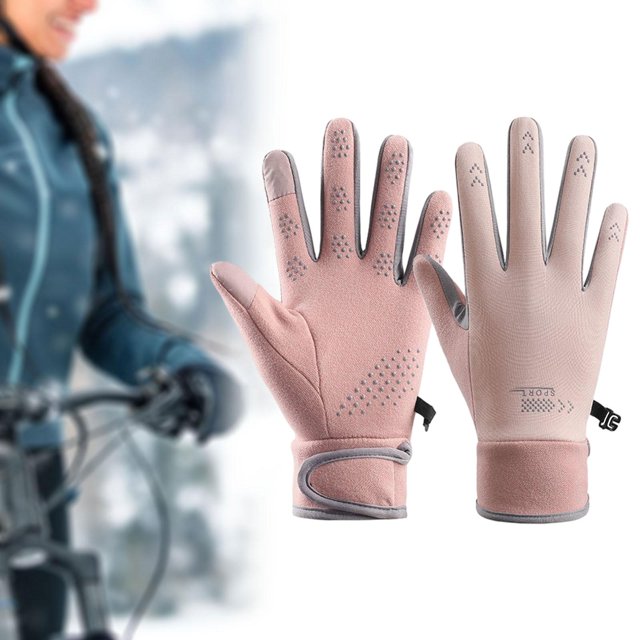 Guantes Cálidos de Invierno, Guantes de Esquí, Calentadores de Manos, Guantes Térmicos de Vellón, Guantes de Esquí para Nieve, Guantes de Snowboard Pa Mujeres con muñeca pegajosa