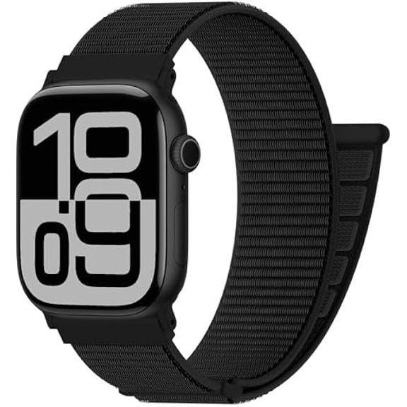 Nylon Loop Sport Band Compatible with Apple Watch Bands 38mm 40mm 41mm 42mm for Women Men, Replacement Wrist Straps for iWatch Se, Series 11 10 9 8 7, Breathable, Soft Band Ideal for Outdoor