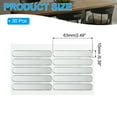 thumbnail image 2 of Uxcell Self Adhesive Rubber Bumper Stripes Clear Cabinet Door Bumper Sound Dampening Buffer Pads 2.5"x0.4" 30, 2 of 7