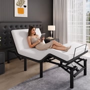 HSUNNS Electric Adjustable Bed Frame with Adjustable Legs, Power Platform Bed Base with Remote Head and Foot Incline, Advanced Smooth Silent Operation, Easy Assembly, Twin XL