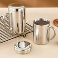 thumbnail image 7 of Stainless Steel Water Cup With Handle And Lid, Double Wall Construction For Hot And Cold Drinks, 400Ml Capacity 1 Piece Bright Finish, 7 of 7