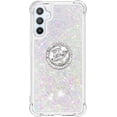 thumbnail image 2 of Glitter Clear Sparkly Bling Case for Samsung Galaxy A54 5G for Women Girls, Flowing Liquid Quicksand Cover with Diamond Ring Holder Case for Samsung Galaxy A54 5G  Colorful, 2 of 14