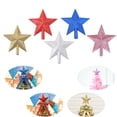 thumbnail image 4 of Estrella superior del árbol de Navidad, suministros de adorno de estrella de cinco puntas, superficie de polvo dorado brillante, 10/15/20CM, Año Nuevo y Navidad, 4 of 4