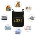 thumbnail image 3 of Lsque Happy New Year 2024 (2) pattern Laundry Hamper Basket, Tall Woven Rope Hamper Basket for Clothes, Lightweight Storage Basket, Collapsible Waterproof-Medium, 3 of 8